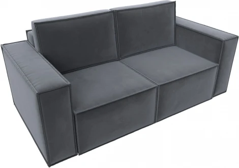 Диван прямой Куба мини (Серый/Велюр) Лига Диванов арт.121875