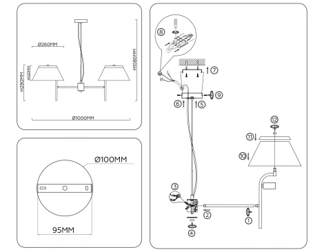 Подвесная люстра Ambrella High Light LH72453