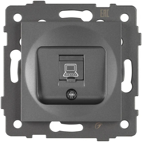 Механизм компьютерной розетки SCT-MPC1-PL-GR-V (RJ-45, CAT6) (Arlight) 049848