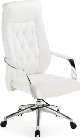 Компьютерное кресло Woodville Sarabi white / satin chrome 15424