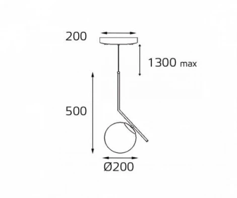 Подвесной светильник Italline Bolla SP 6212/200 brass