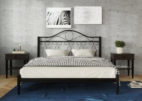 Кровать 160, черный Форвард Элегия 102135