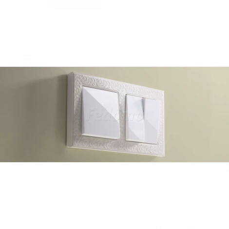 Выключатель двухклавишный (белый) Werkel W1120001 (a051135)