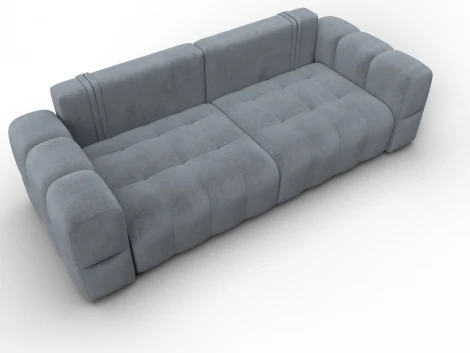 Диван прямой Лига-110 НПБ (ДВП,ДСП,ЛДСП,Брус,Фанера,Велюр/Серый) Лига Диванов 136512