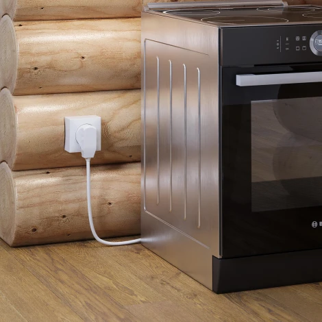 Комплект: розетка с вилкой для электроплиты 32А 250В, коробка в стену (белый) Werkel W1189201 (a053500)