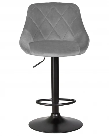 Стул барный LOGAN BLACK (серый велюр (MJ9-75))