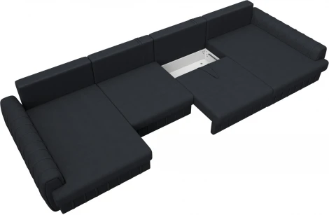 Диван П-образный Лига-057 НПБ Лонг Лига Диванов (Замша) арт.129340