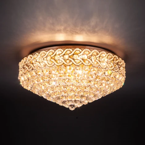 Потолочная люстра Eurosvet 3296 3296/16 золото / прозрачный хрусталь Strotskis