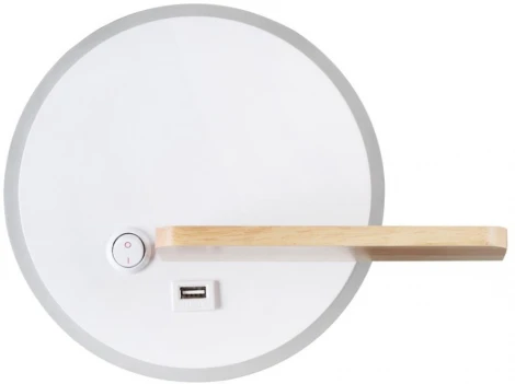 Настенный светильник с полкой Lumion 5634/9WL белый LED 9W 3000K 455Лм 220V Winnie (выключатель, круглые)