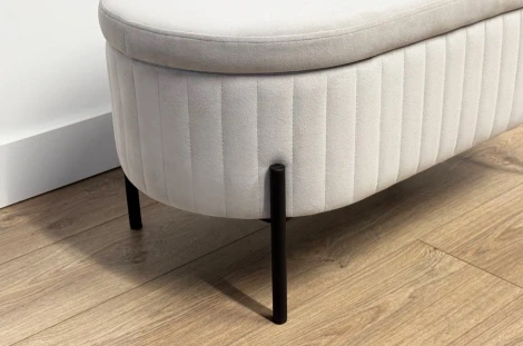 Пуф Винни Mebelson (ДСП,Велюр/Серый,Бежевый) арт.173754,2173