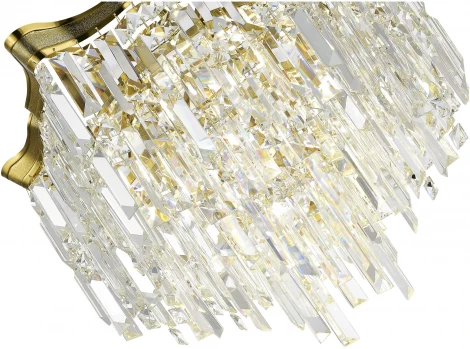 Подвесная люстра ST Luce Ofelia SL1659.303.07 Латунь/Прозрачный E14 7*60W (220V, хрусталь, подвески, на цепи)