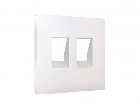 Лицевая панель для Ethernet RJ-45/телефонной RJ-11 двойной розетки (жемчуг) Ambrella Volt QUANT AP2121