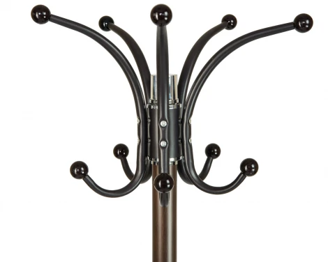 Вешалка напольная CLYDE (чёрный мрамор, коричневый под дерево)