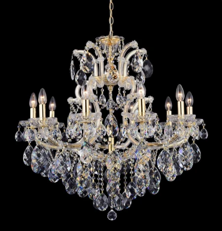 Подвесная люстра Crystal Lux Isabel SP11 GOLD/TRANSPARENT