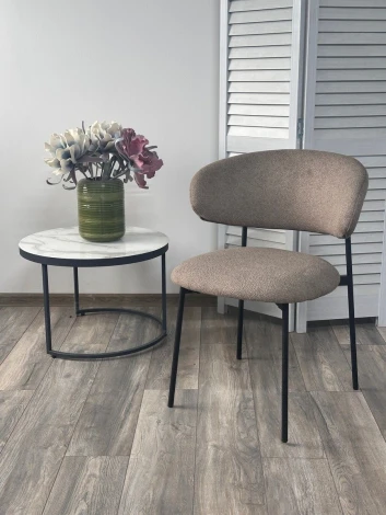 Стул ТРЕНД (TREND) цвет NS05 Капучино, букле / черный каркас M-City 64609