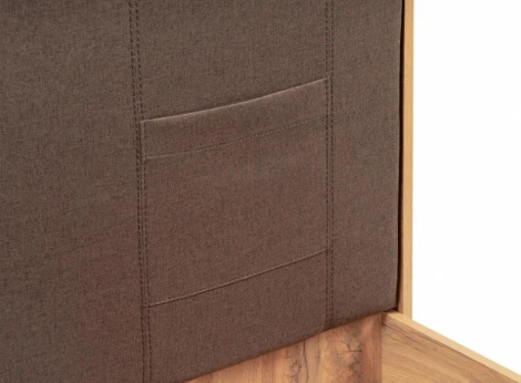 Кровать Woodville Iris 90х200 металл дуб вотан / черный муар арт.406519