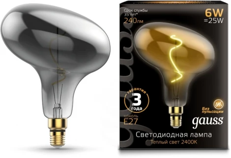 Лампочка светодиодная филаментная Gauss 165802008