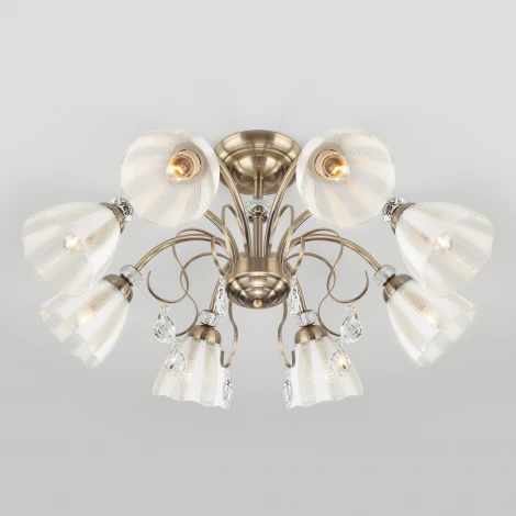Потолочная люстра на штанге Eurosvet Floranse 30155/8 античная бронза (220V)