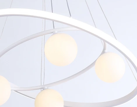 Подвесной светильник Ambrella Comfort FL66321 (регулировка яркости, LED, 220V, пульт управления, на тросе, шарики)