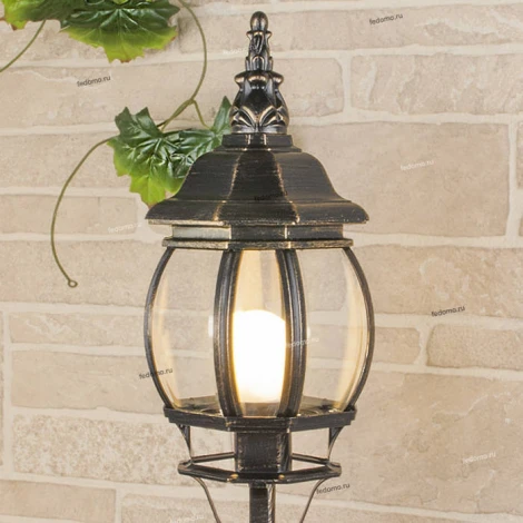 Наземный фонарь Elektrostandard Farola GL 1001S черное золото