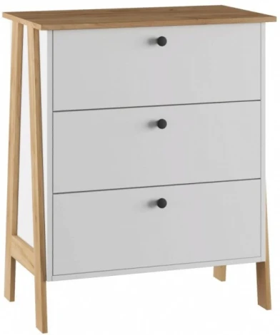 Комод Теодора (Теодора белый / крафт золотой) Woodville арт.587578