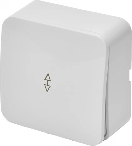 Переключатель одноклавишный (белый) Stekker София 49386