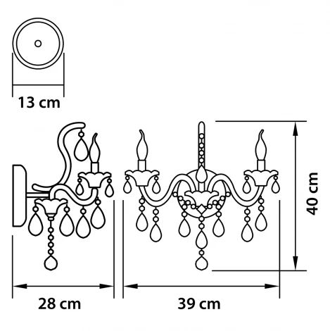Бра Osgona CHAMPA NERO 879627