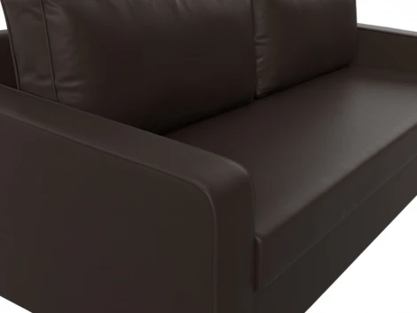 Диван прямой Лига-009 (Коричневый/Экокожа) Лига Диванов арт.118064