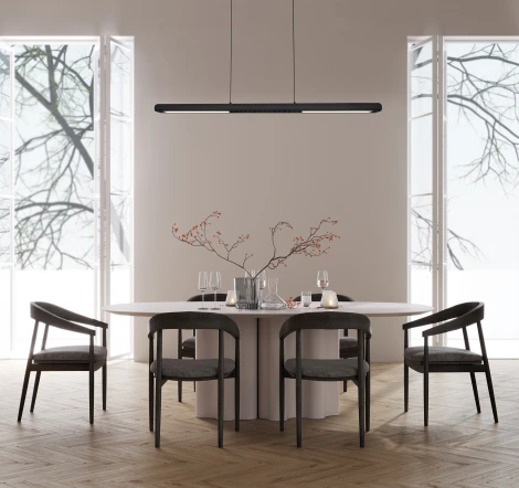 Подвесной линейный светодиодный светильник с датчиком движения Mantra Lineal 9035 (220V, на тросе)