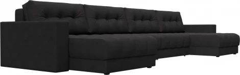 Диван П-образный с декором Лига-049 НПБ Лонг Лига Диванов (Замша) арт.128580