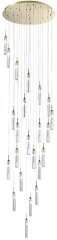 Подвесной светильник хрустальный Newport 4520 4528+14/S gold