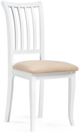 Деревянный стул Woodville Фрезино бежевый велюр / белый 515973