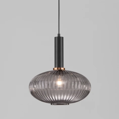 Подвесной светильник Eurosvet Bravo 50183/1 дымчатый (220V, на проводе, шар)