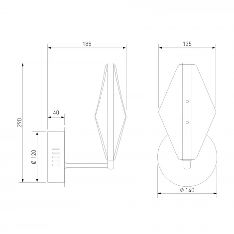 Бра Eurosvet Glare 303054 LED латунь
