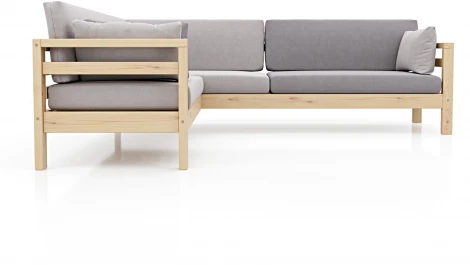 Диван Arsko Домино У сосна велюр светло-серый/темно-серый