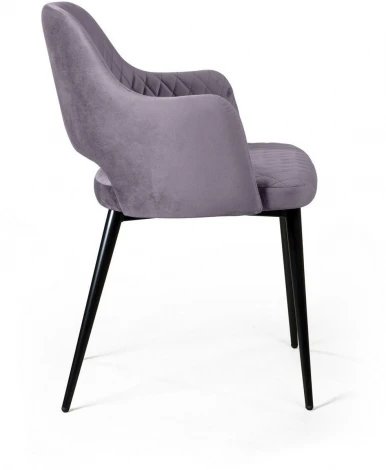 Стул William с подлокотниками ромб, бархат серый 27/ черный конус Top Concept custom 74970