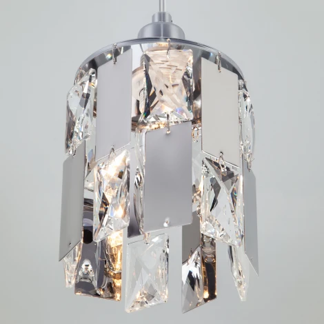 Подвесной светильник Eurosvet Scoppio 50101/1 хром (220V, на проводе, круглые)