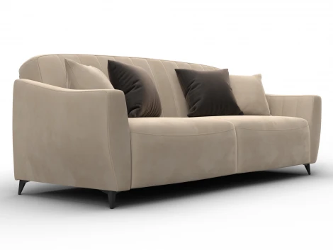 Диван-книжка Лига-095 НПБ (ДВП,ДСП,ЛДСП,Брус,Фанера,ЛДВП/Металл/Велюр/Бежевый) Лига Диванов 132531