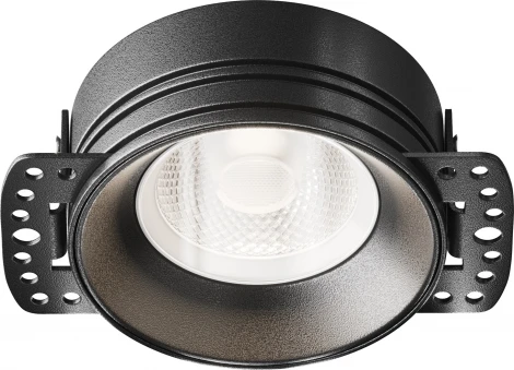 Точечный светильник под гипсокартон встраиваемый Maytoni Flint DL101-GU10-TRS-B (220V, круглые, IP44)