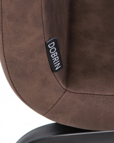 Стул обеденный MARK (черные ножки, коричневая винтажная экокожа (RU-05))