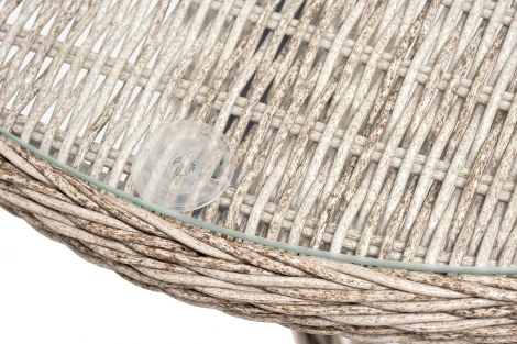 Плетеный круглый стол, диаметр 80 см, цвет бежевый 4SIS Эспрессо YH-T1661G-2 beige