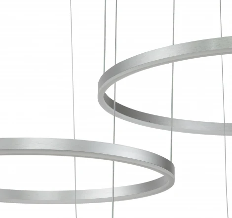 Подвесной светильник Galass V000014L (14001/3P Silver) (LED, 220V, пульт управления, на тросе, кольцо)