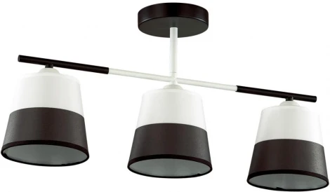Потолочная люстра на штанге Bessie 5215/3CA черный, белый E27 3*60W