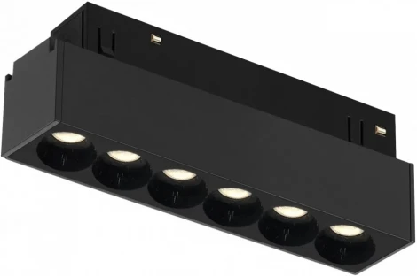 Трековый магнитный светильник 48V iLedex Vision48/22 SMART 4822-002-L120-6W-38DG-BK (регулировка яркости, управление смартфоном, умный дом - Алиса)