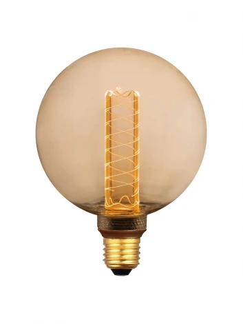 Лампочка светодиодная диммируемая прозрачный/бежевый шар E27 4,5W Hiper Vein HL-2235