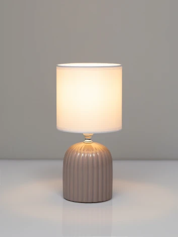 Настольная лампа Rivoli May 7548-503 1 х Е14 40 Вт керамика серая с абажуром