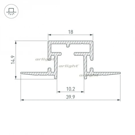 Профиль-держатель TEK-PIK-1010-2000 (Алюминий) 029090 Arlight PIK