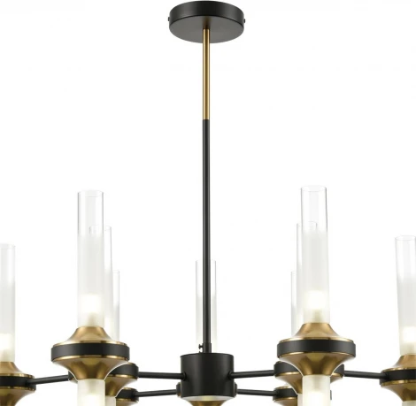 Потолочная люстра на штанге Lumion Tamaresa 8112/18 черный/бронза/прозрачный, металл/стекло G9 18*30W 220V