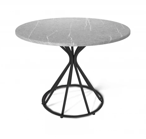 Стол Sheffilton SHT-TU4-1/TT 90 МДФ черный муар/серый мрамор 4673014508