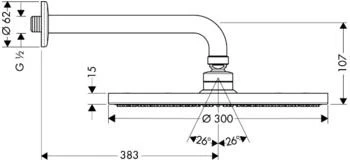 Верхний душ Hansgrohe Raindance AIR 27493000